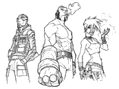 coloriage hellboy et ses amis